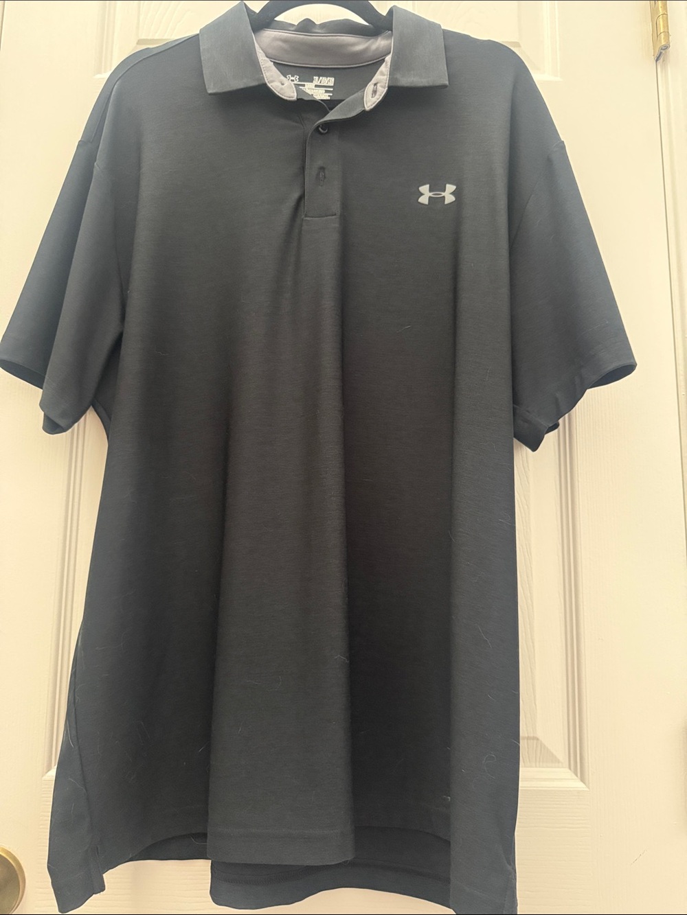 Under Armour Black Short-Sleeve Polo with Subtle Logo